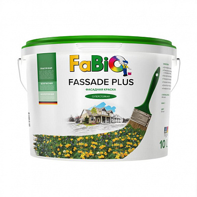 Фасадная краска FABIO FASSADE PLUS, 10 л, b1