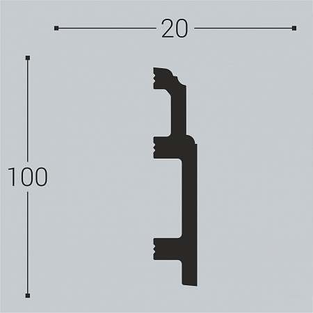 Напольные плинтусы П10 100-20