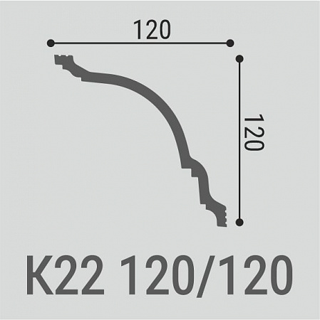 Карниз потолочный К22 120-120