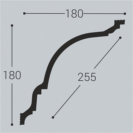 Карниз потолочный К23 180-180