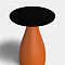 Керамический столик Bolet table терракотовый, столешница черная