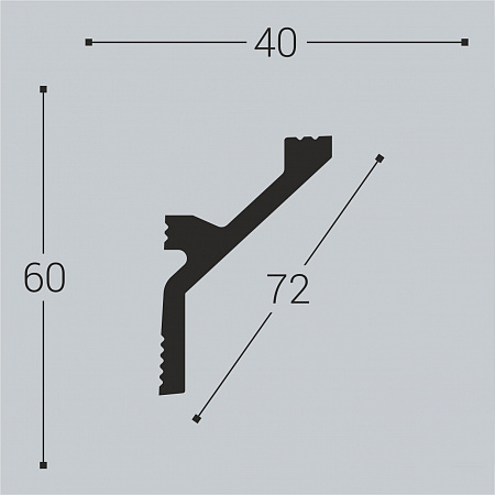 Карниз потолочный К12 60-40