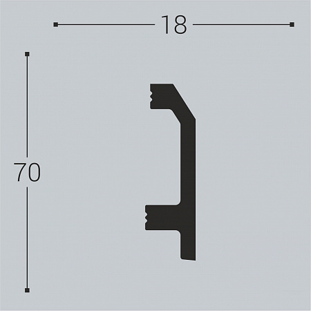 Напольный плинтус П11 70-18